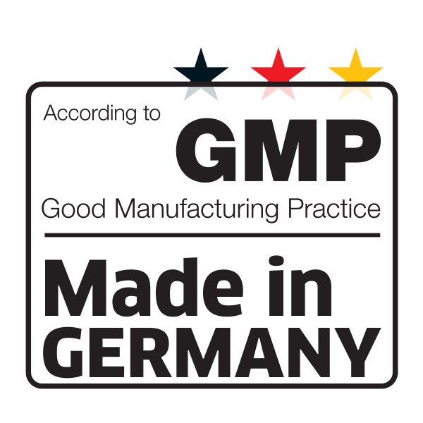 GMP – Made in Germany jó gyártási gyakorlat tanúsítvány embléma